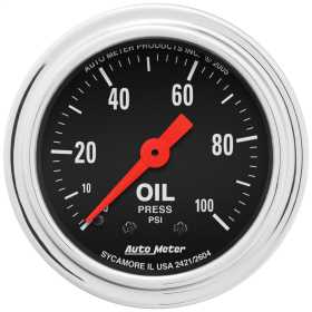 Traditional Chrome™ Mechanical Oil Pressure Gauge